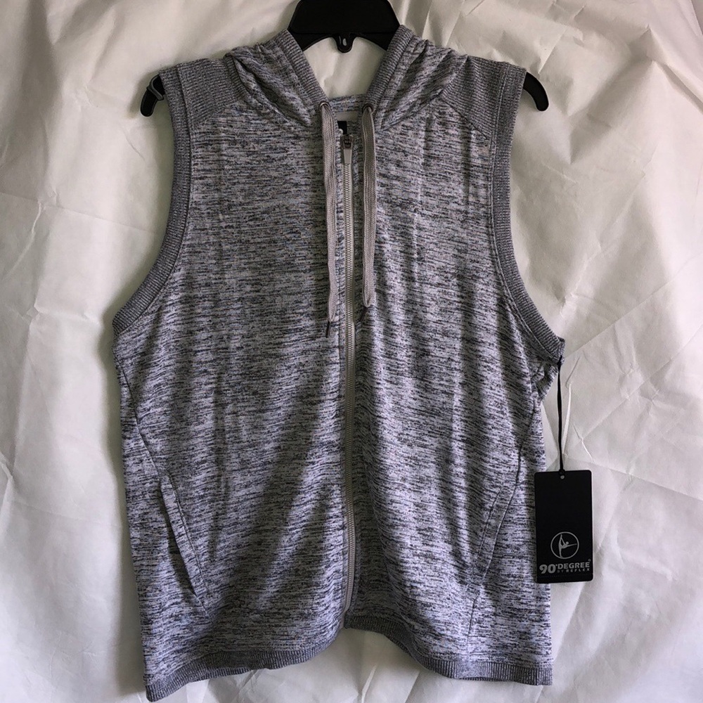 90 Degree Knit Crossover Hooded Vest